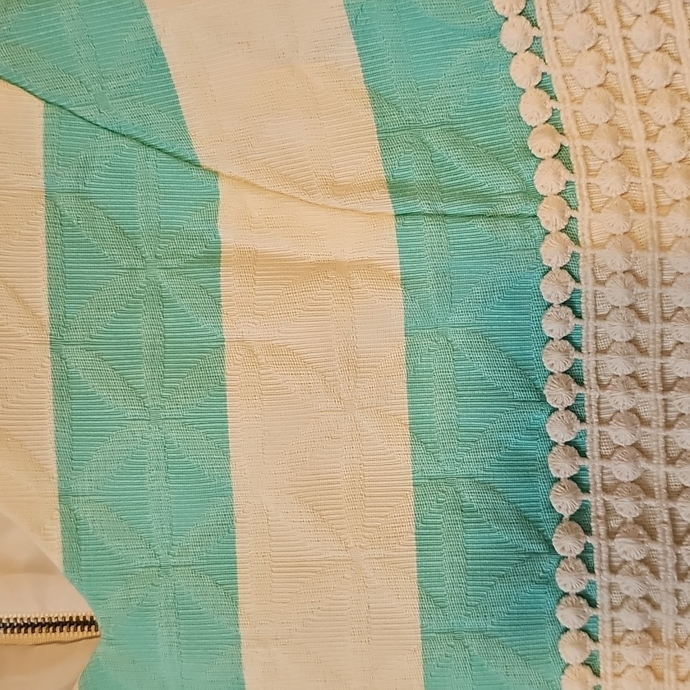 Just Taylor Sleeveless Easter Dress, Robin Egg, Blue/Cream Striped Design, Sz 6 - Picture 13 of 16